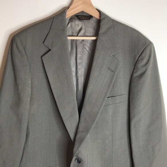 Johnny Carson mens business casual tweed button up blazer coat size 42 - Picture 2 of 13